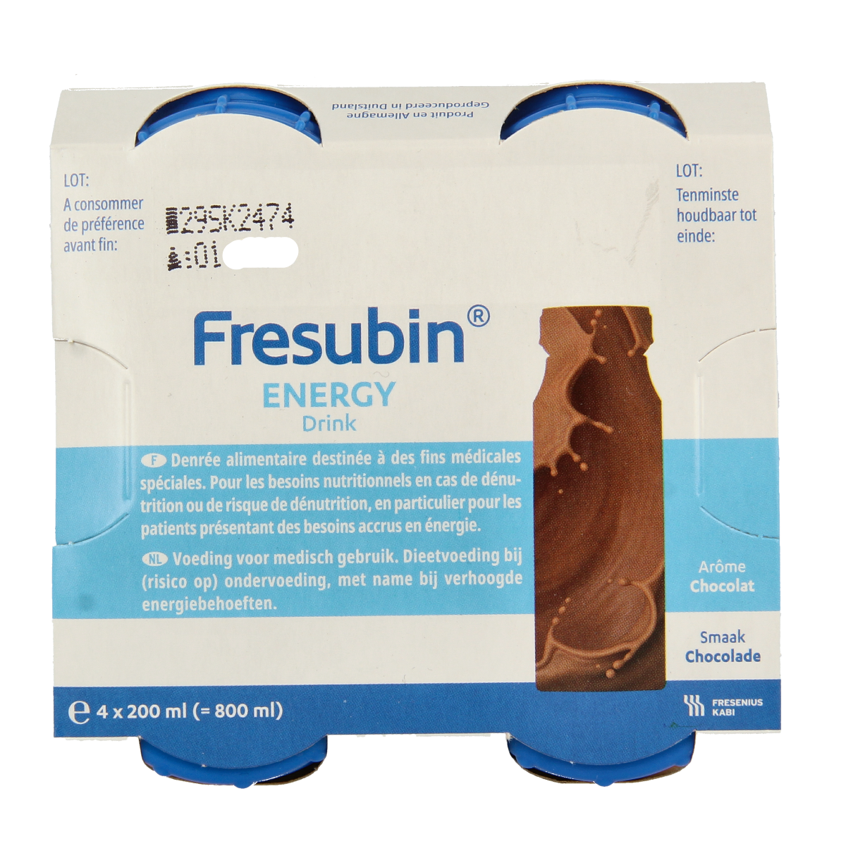 Fresubin Energy drink chocolade 200ml 4.00 Stuks