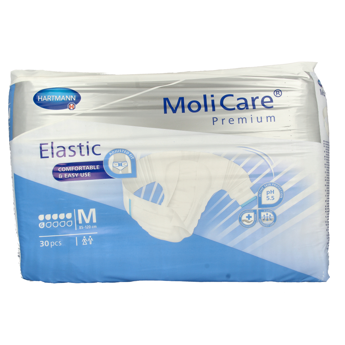Molicare Premium elastic plus M 6 druppels 30.00 Stuks