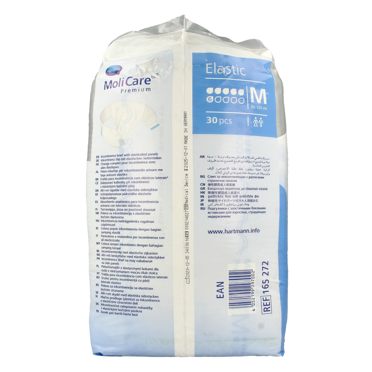 Molicare Premium elastic plus M 6 druppels 30.00 Stuks