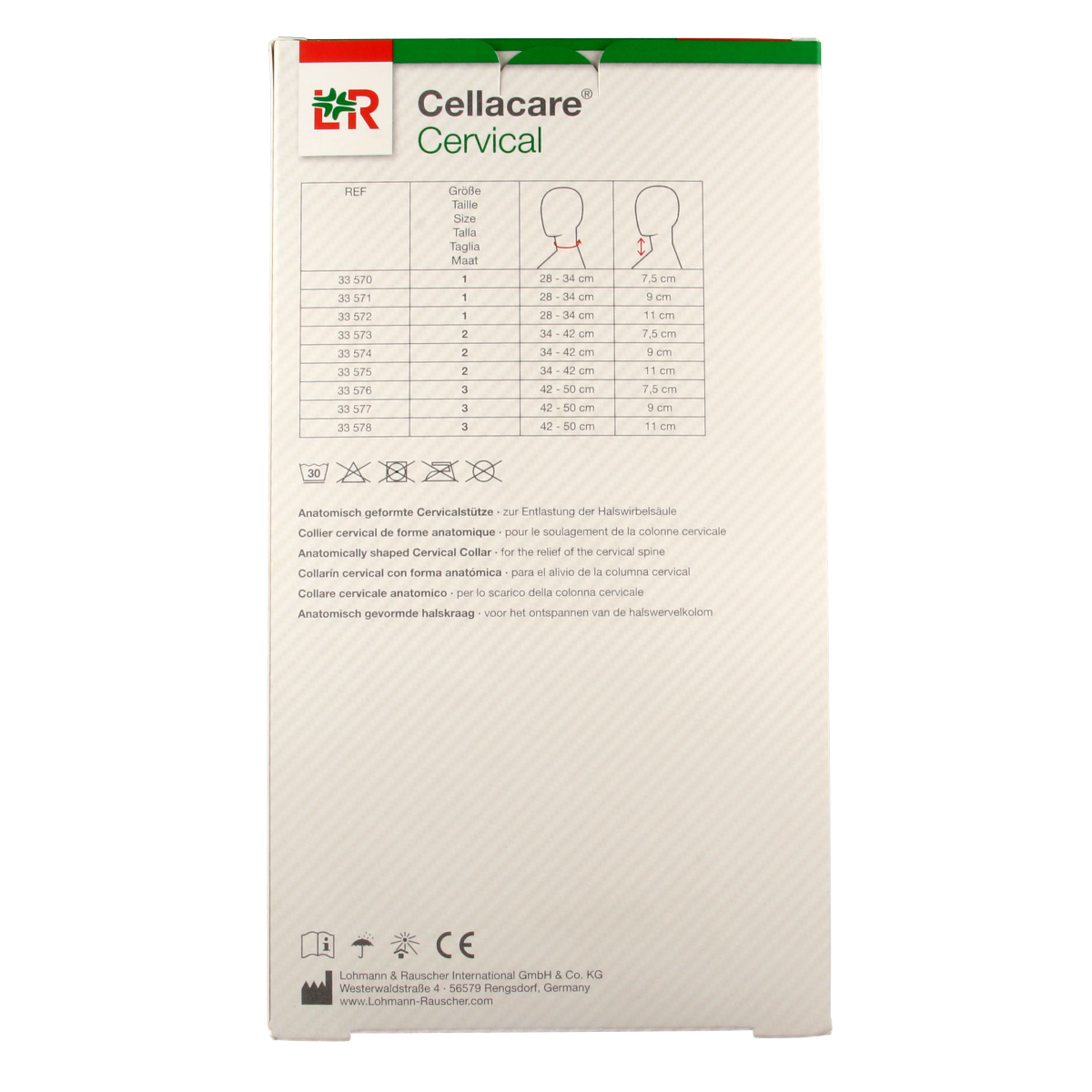 Cellacare Cervical nekkraag zwart 9cm 1.00 Stuks