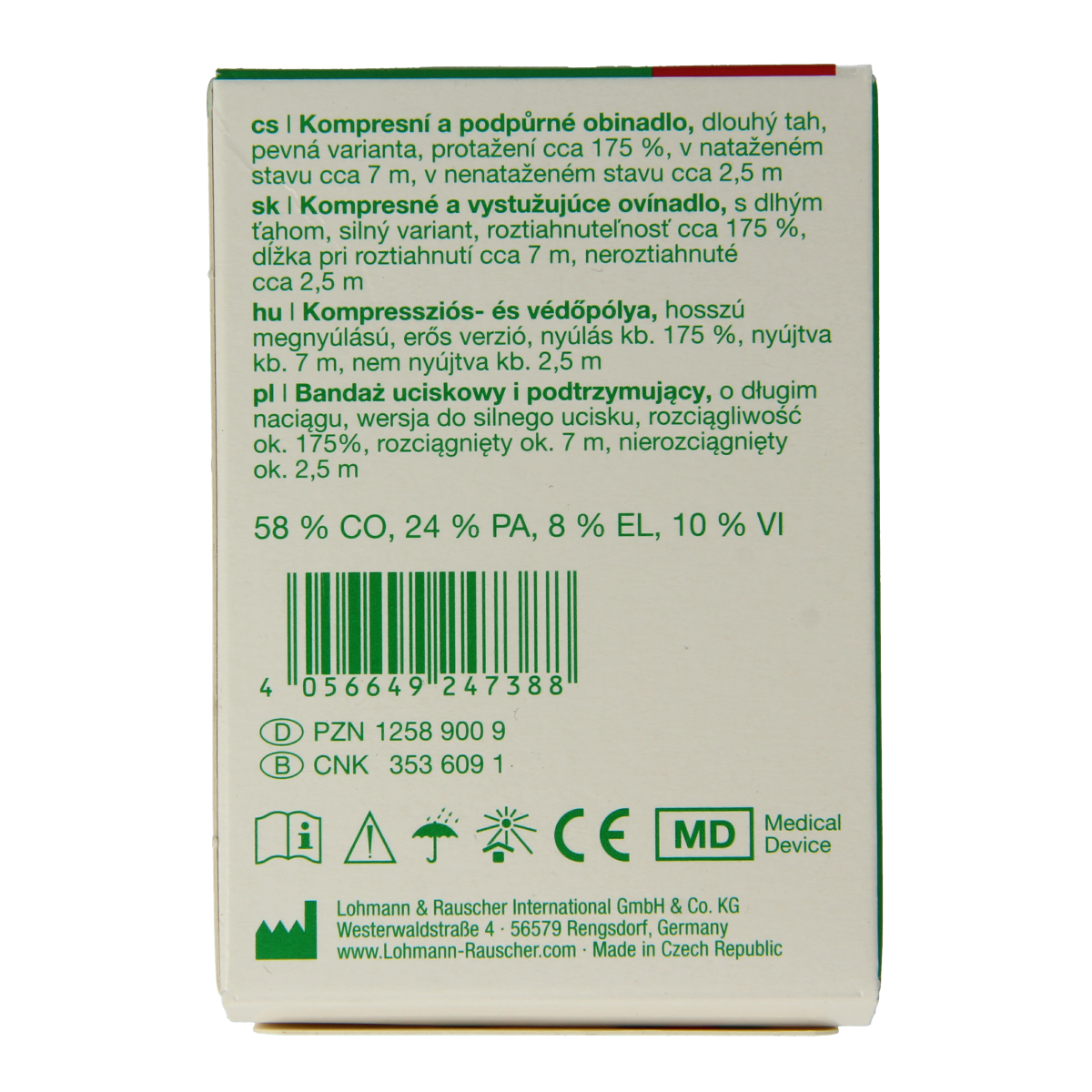 Dauerbinde K elastische zwachtel 7m x 8cm 1.00 Stuks