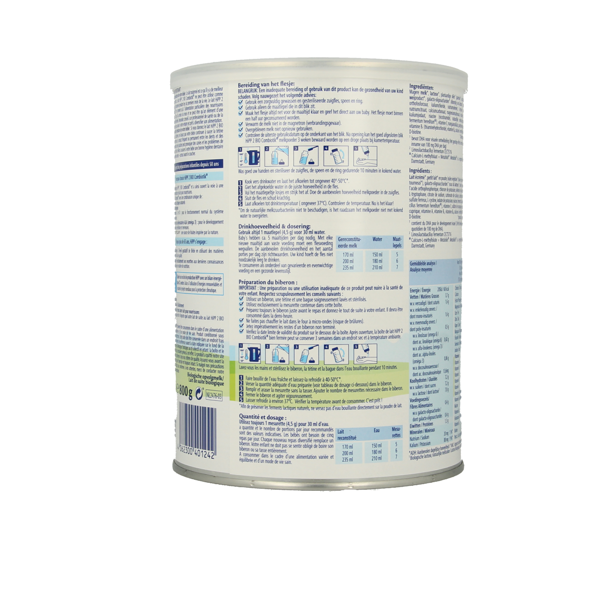 Hipp 2 Combiotik opvolgmelk bio 800.00 Gram