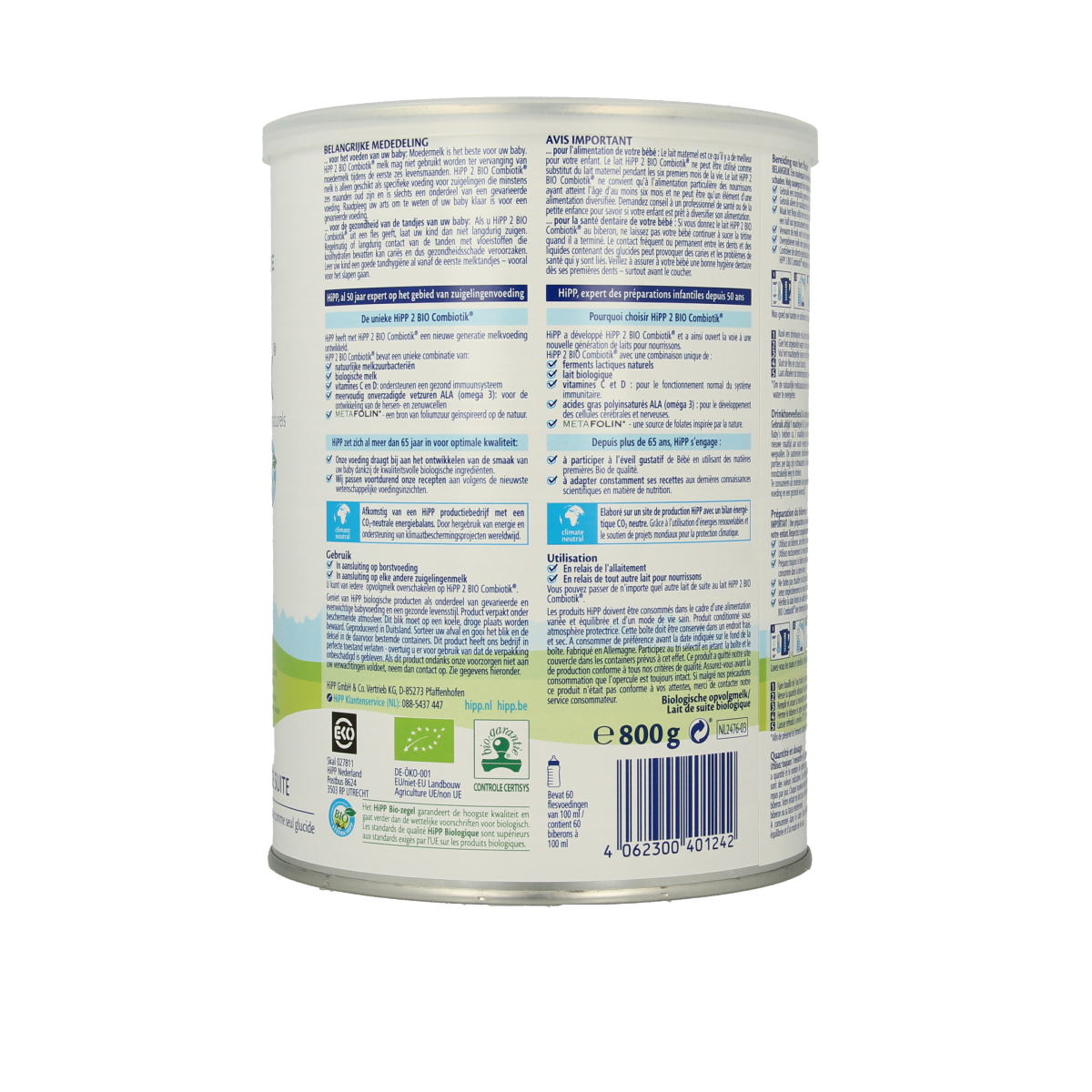 Hipp 2 Combiotik opvolgmelk bio 800.00 Gram