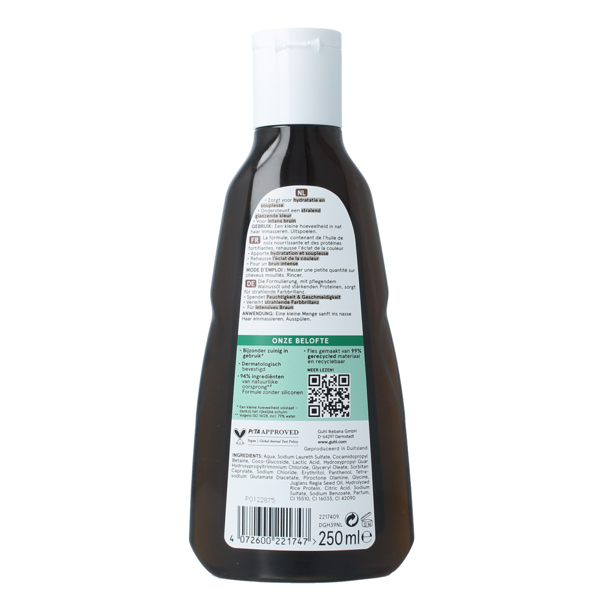 Guhl Bruin glans & verzorging shampoo 250.00 Milliliter