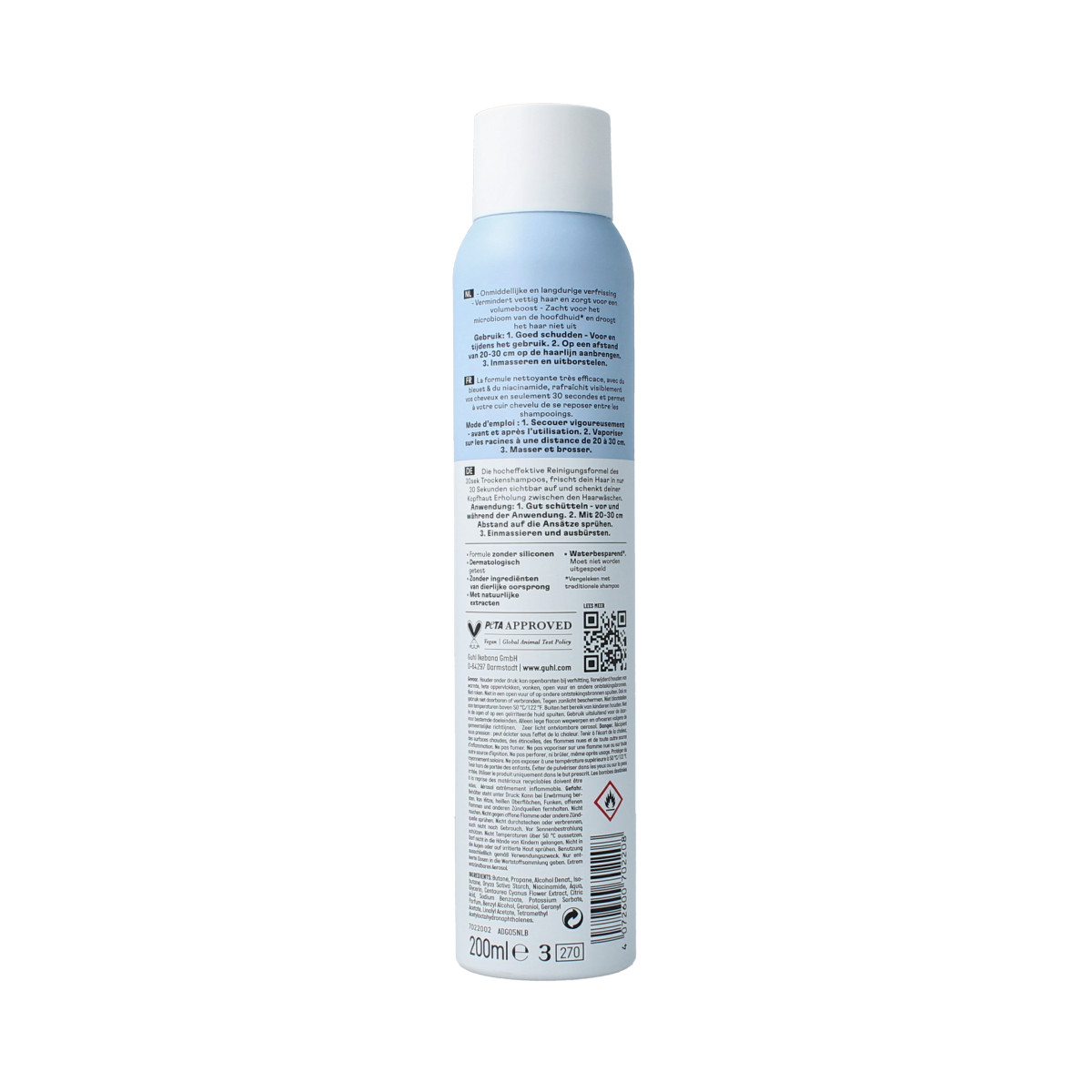 Guhl Droogshampoo 30sec volume & frisheid 200.00 Milliliter