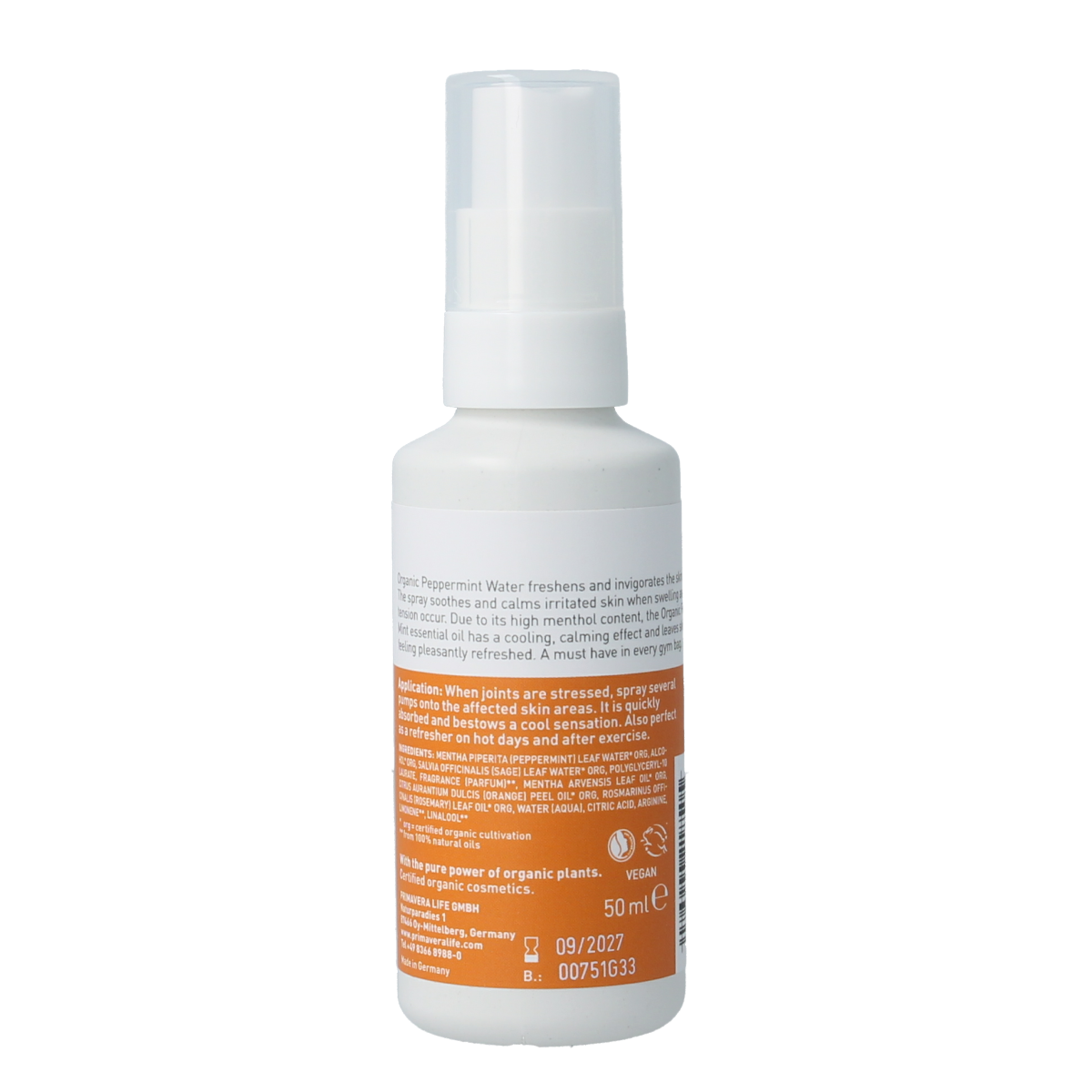 Primavera Active comfort cool sport spray 50.00 Milliliter