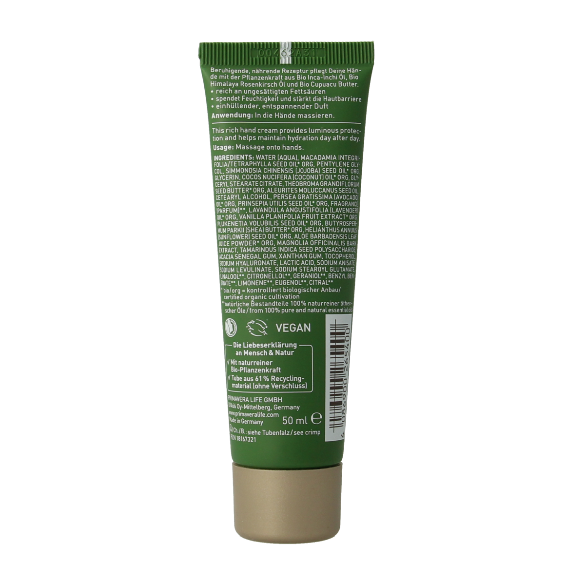 Primavera Relaxing hand cream 50.00 Milliliter