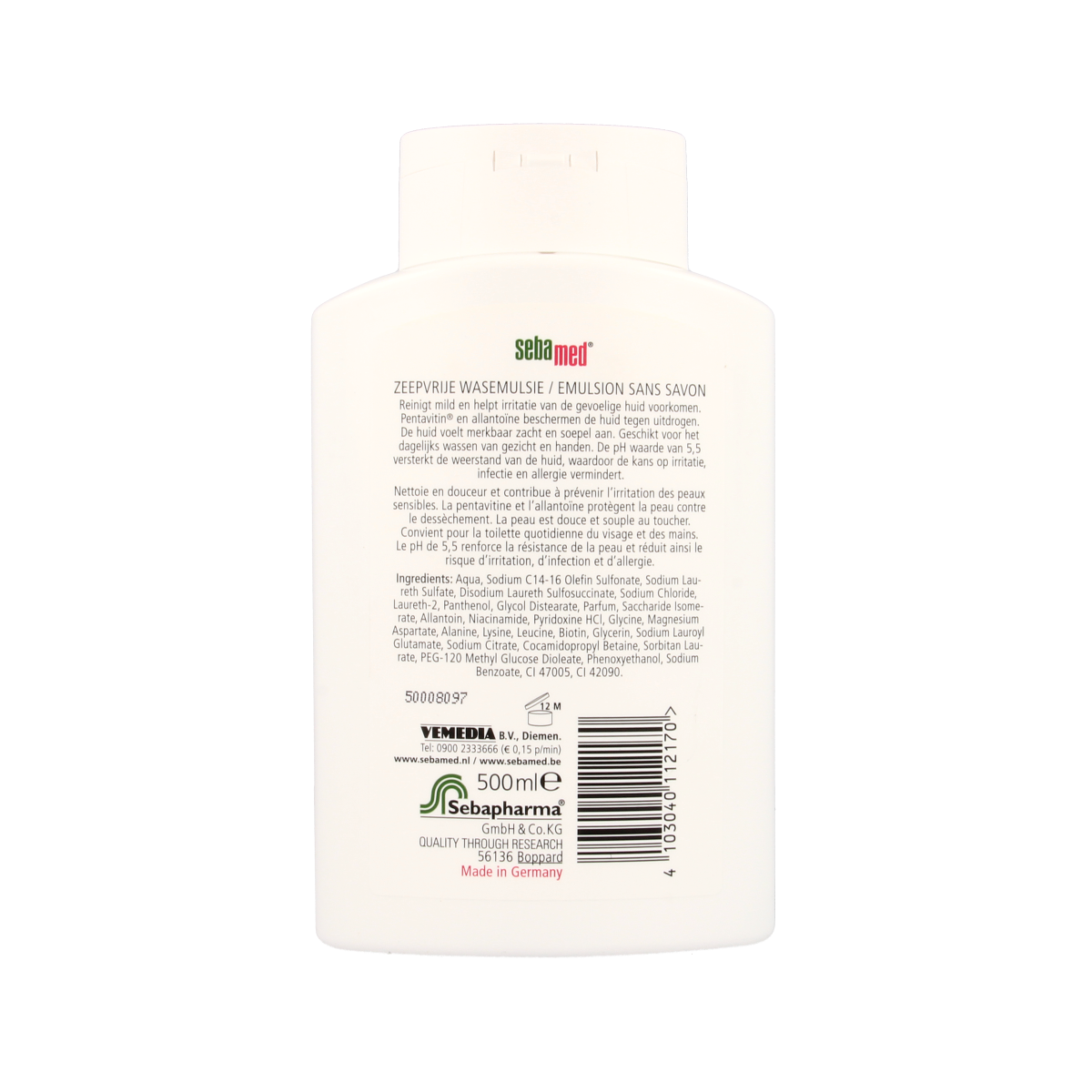Sebamed Zeepvrij wasemulsie 500.00 Milliliter