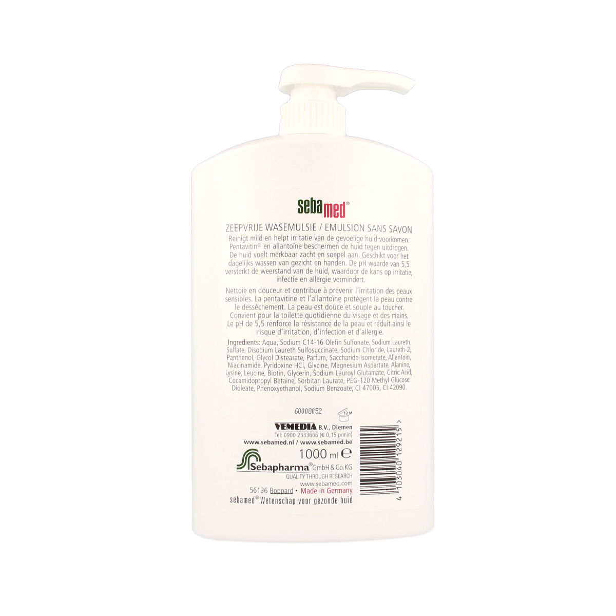 Sebamed Zeepvrij wasemulsie pomp 1.00 Liter