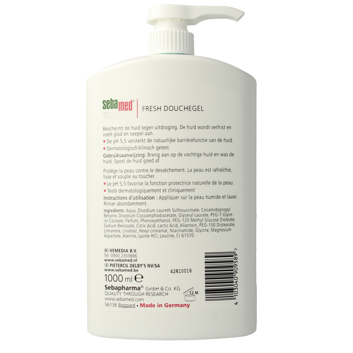 Sebamed Douchegel pomp 1.00 Liter