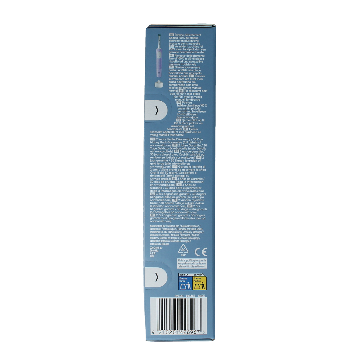 Oral B Vitality pro lila 1.00 Stuks