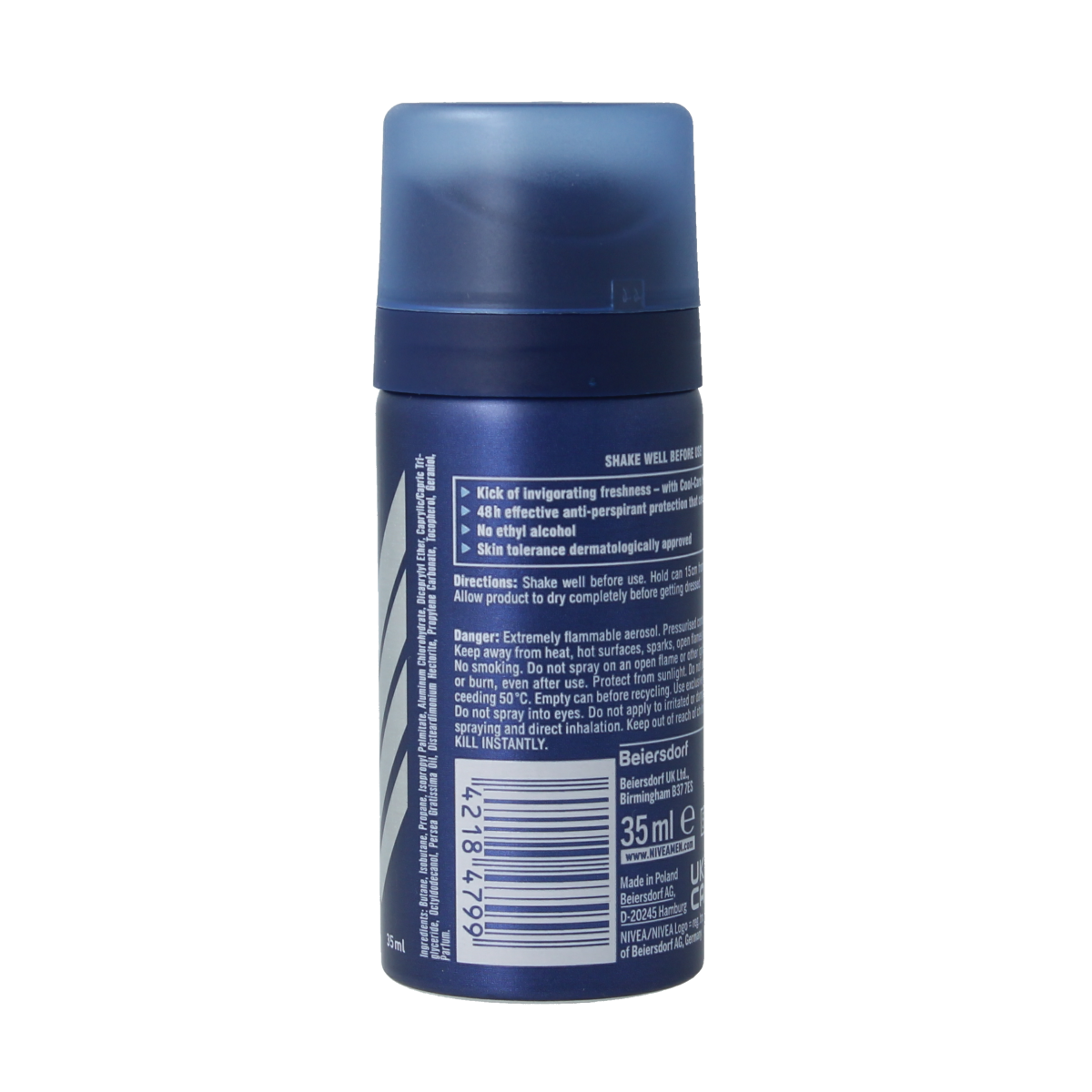 Nivea Men deodorant cool kick mini 35.00 Milliliter