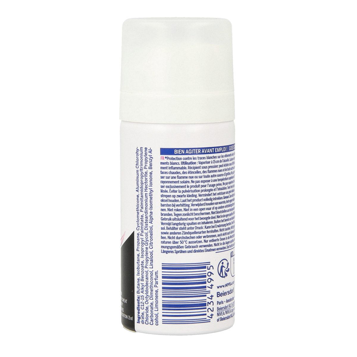 Nivea Deodorant spray black & white invisible  mini 35.00 Milliliter
