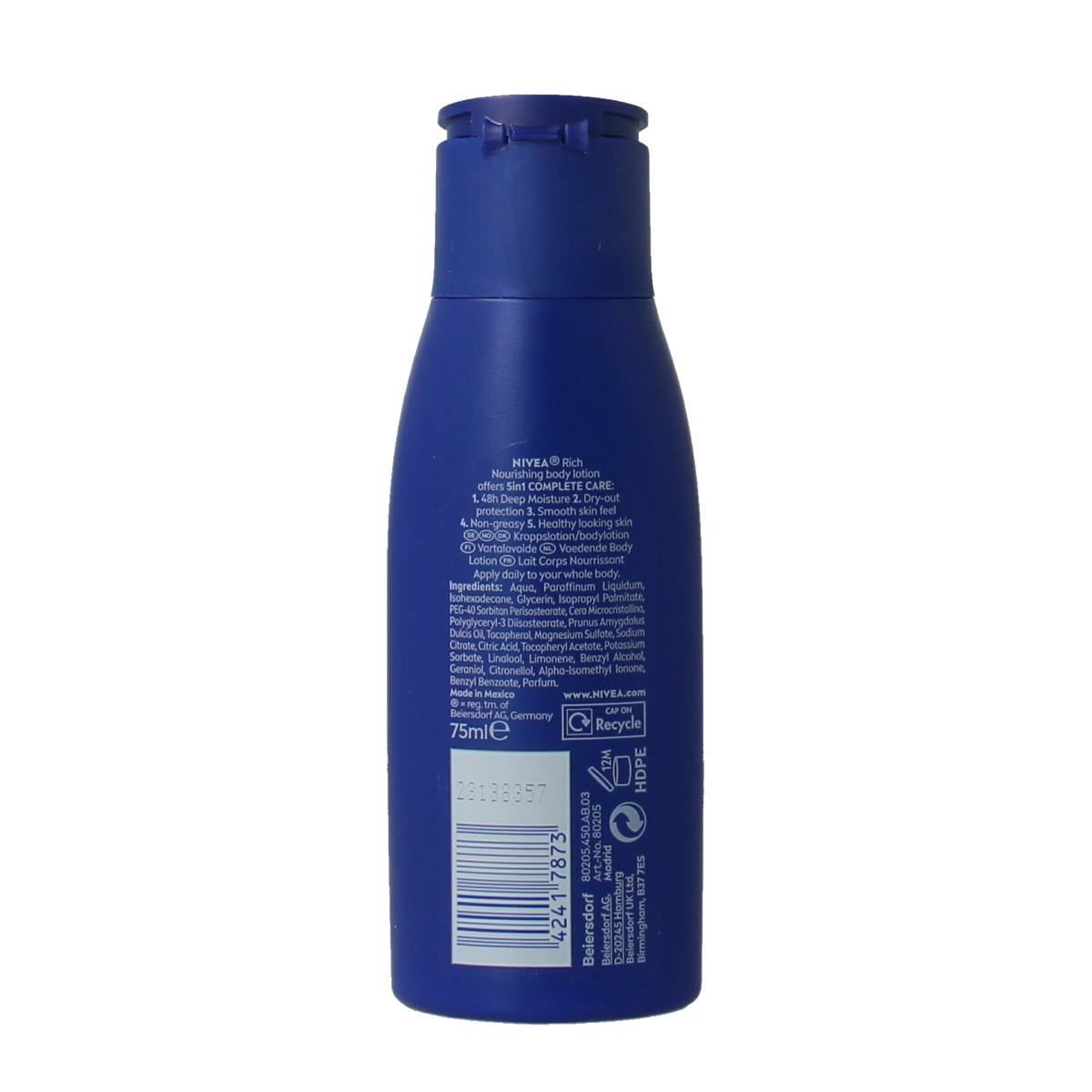 Nivea Bodymilk verzorgend 75.00 Milliliter