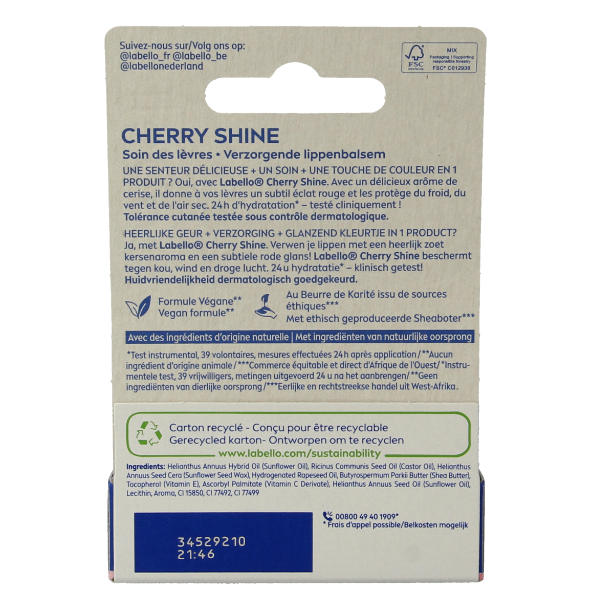 Labello Cherry blister 4.80 Gram