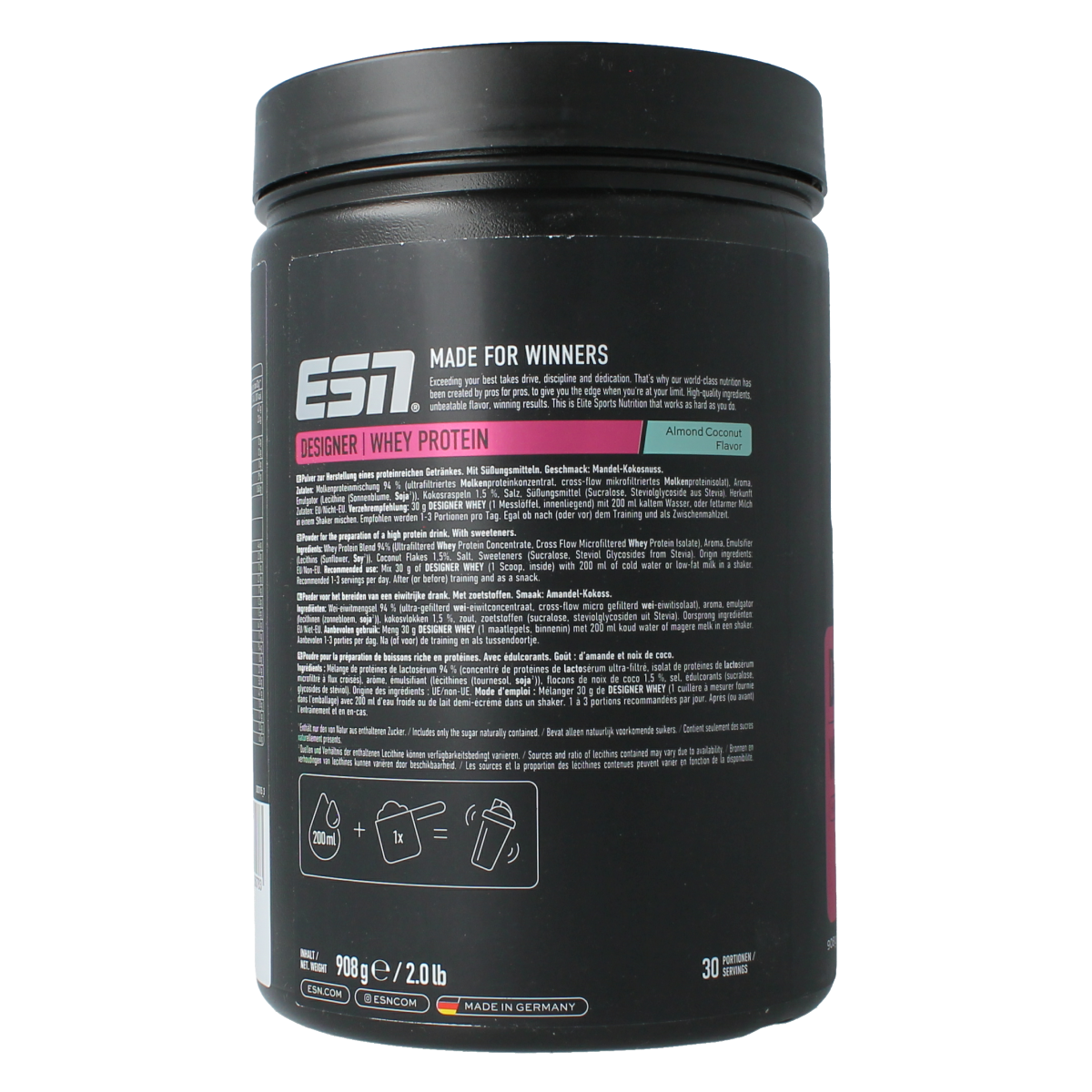 ESN Designer whey almond coconut 908.00 Gram