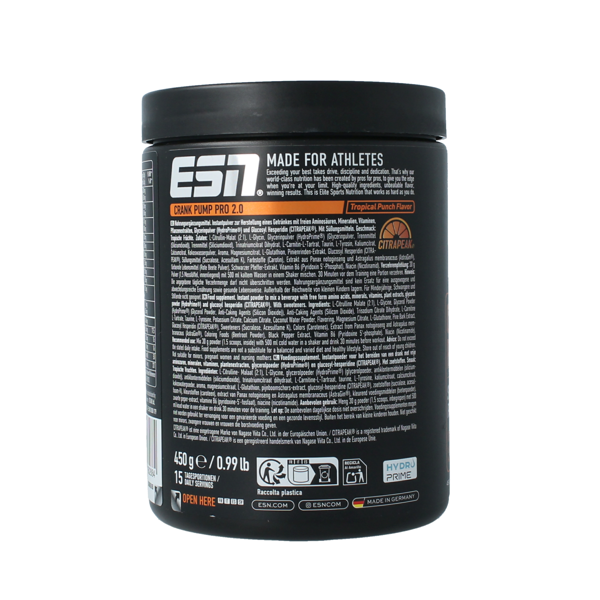 ESN Crank pump pro 2.0 tropical punch 450.00 Gram