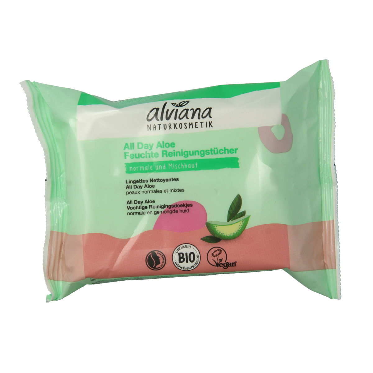 Alviana Reinigingsdoekjes vochtig aloe vera  25.00 Stuks