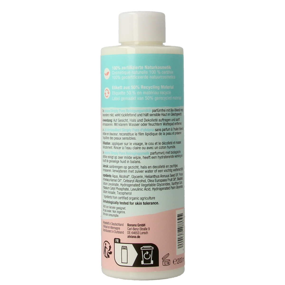 Alviana Simply pure cleansing milk 200.00 Milliliter