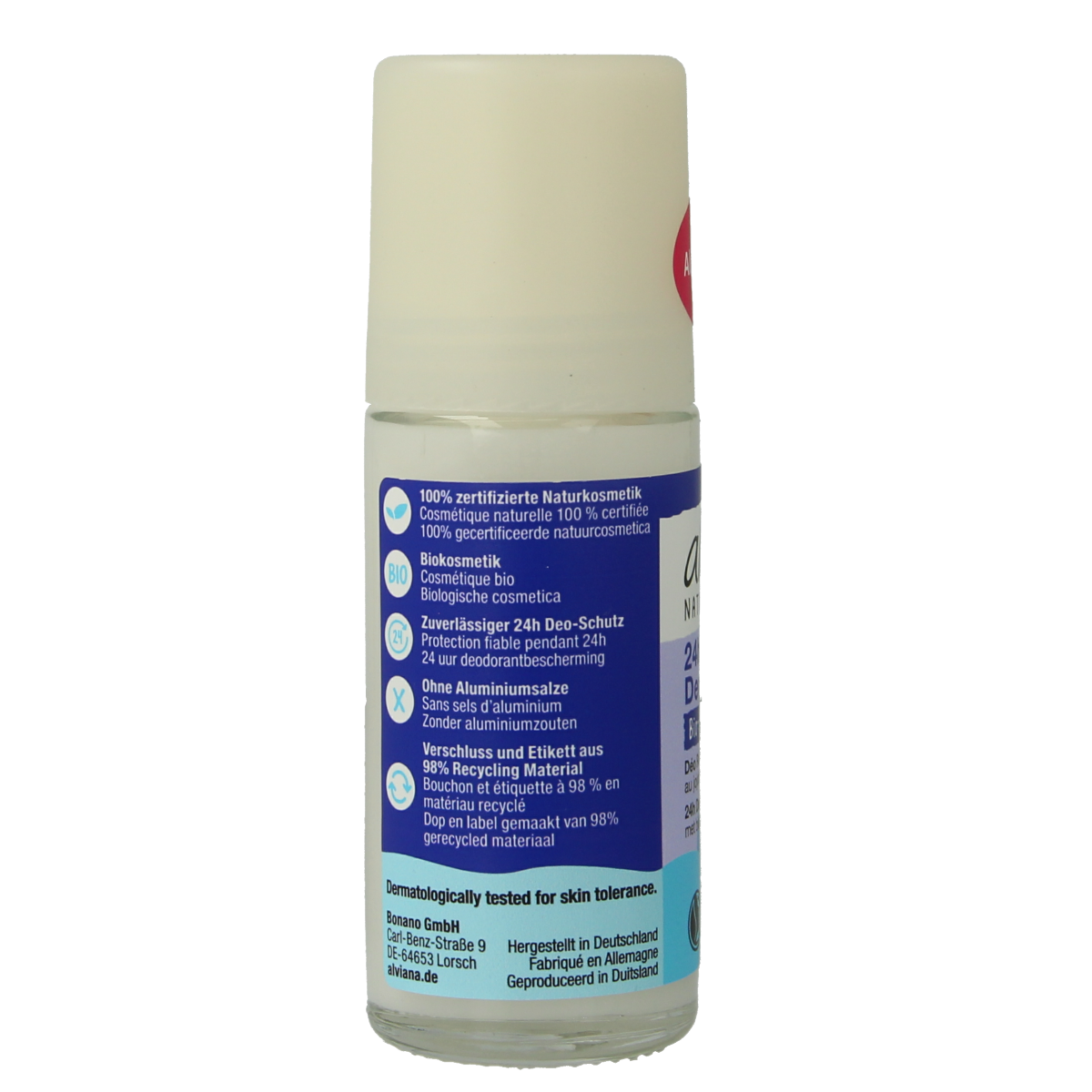 Alviana Deo roll-on organic jojoba 50.00 Milliliter