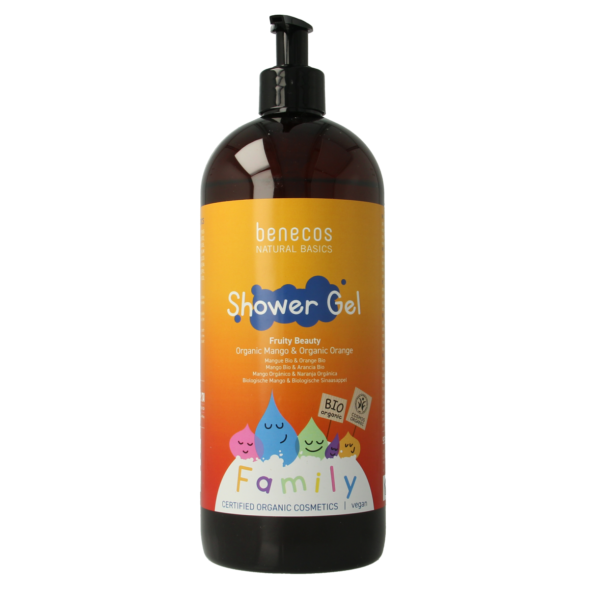 Benecos natural beauty Natural showergel family size fruity beauty 950.00 Milliliter