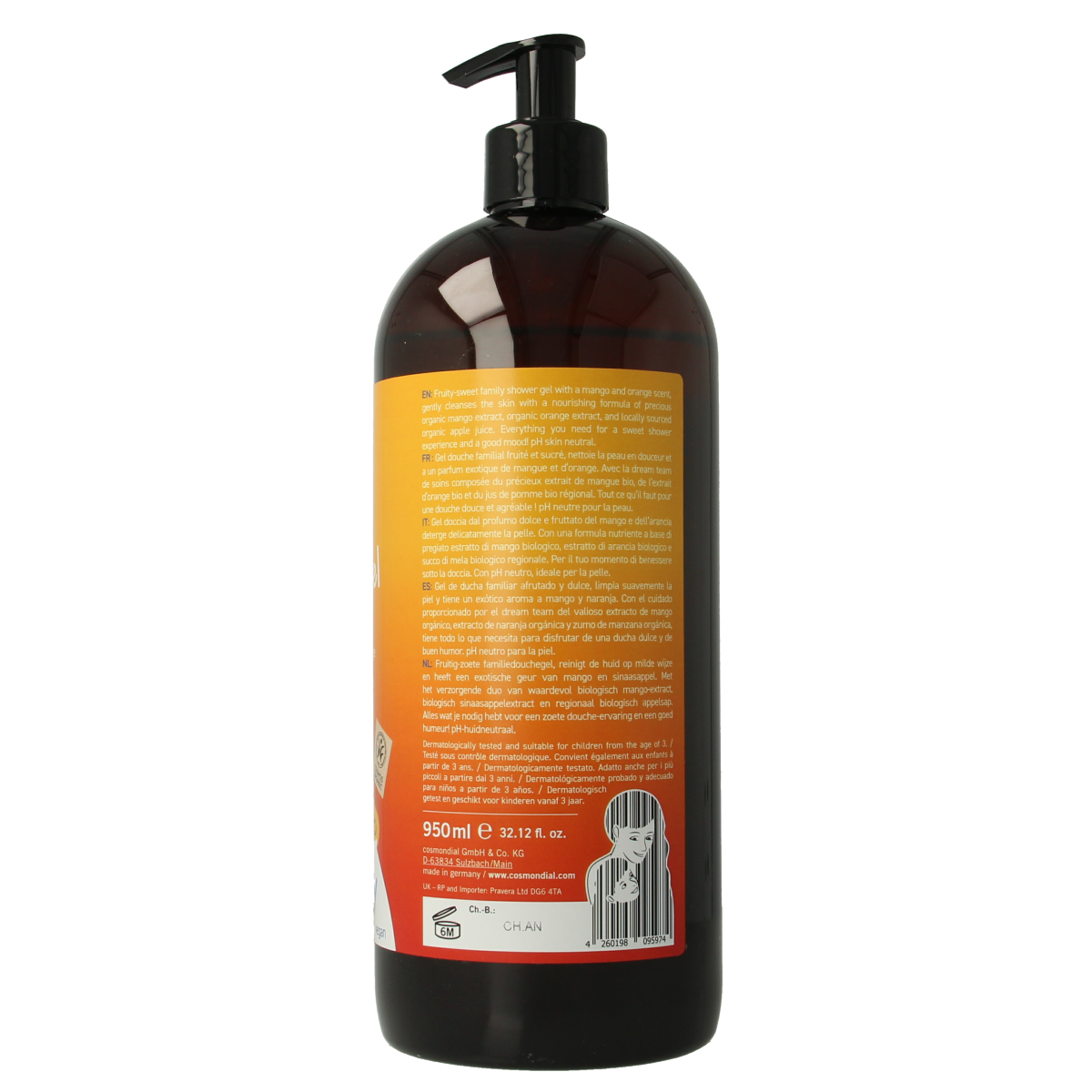 Benecos natural beauty Natural showergel family size fruity beauty 950.00 Milliliter