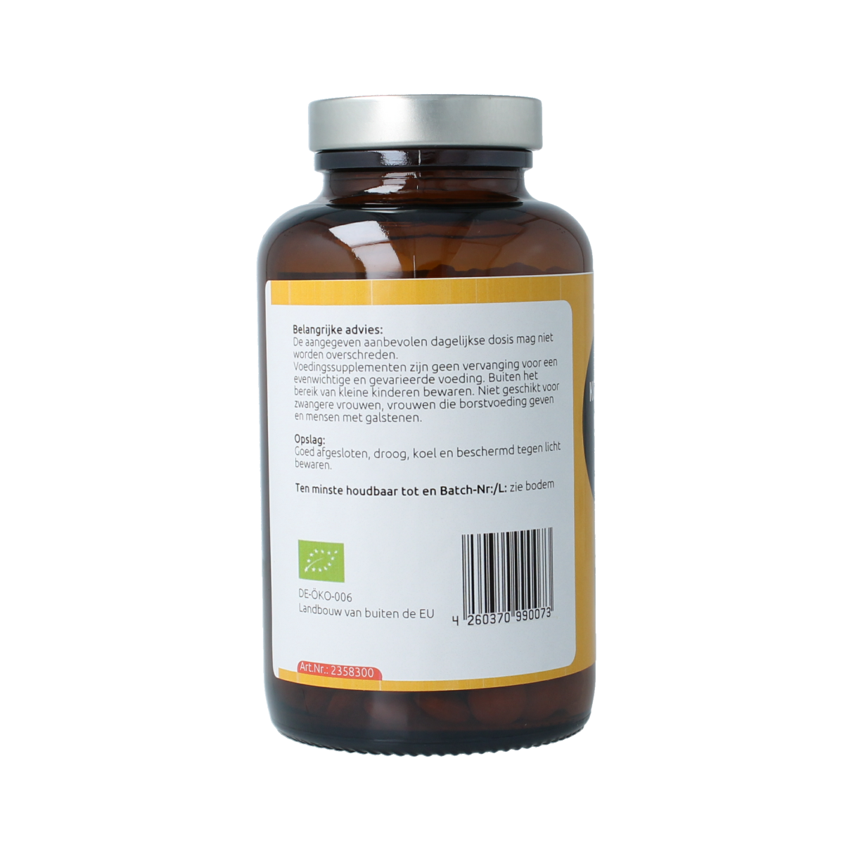 Hanoju Kurkumapoeder + piperine 500mg bio 300.00 Tabletten