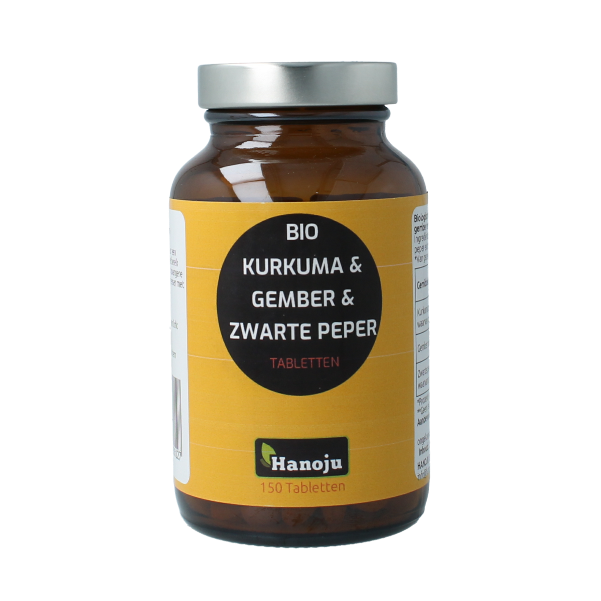 Hanoju Kurkuma + gember + piperine 500mg 150.00 Tabletten
