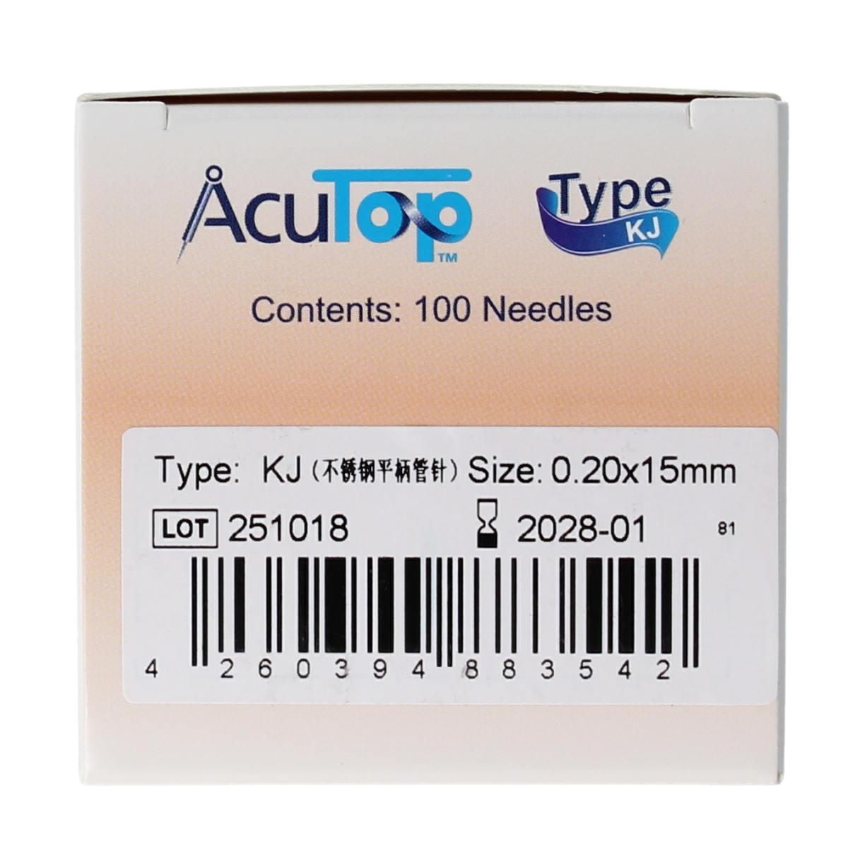 AcuTop KJ-T dry needle naald 0.20 x 15mm 100.00 Stuks