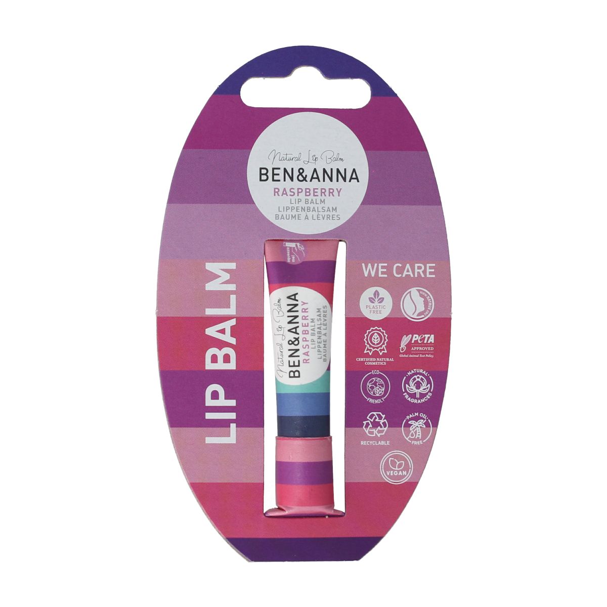 Ben & Anna Lipbalm raspberry 9.00 Gram