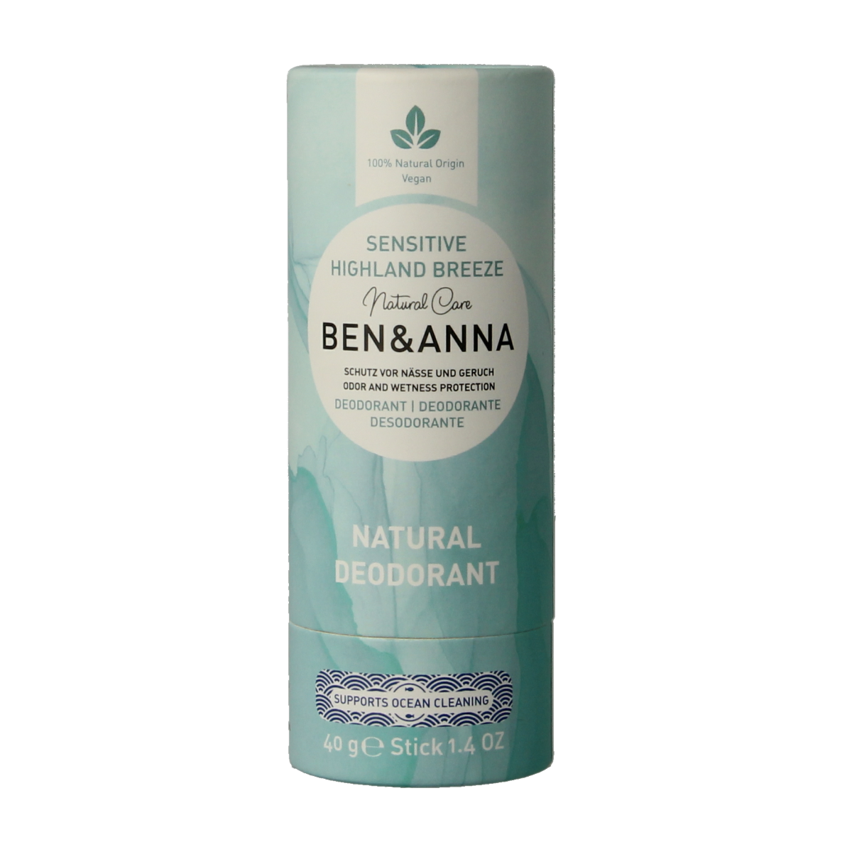 Ben & Anna Deodorant highland breeze sensitive papertube 40.00 Gram