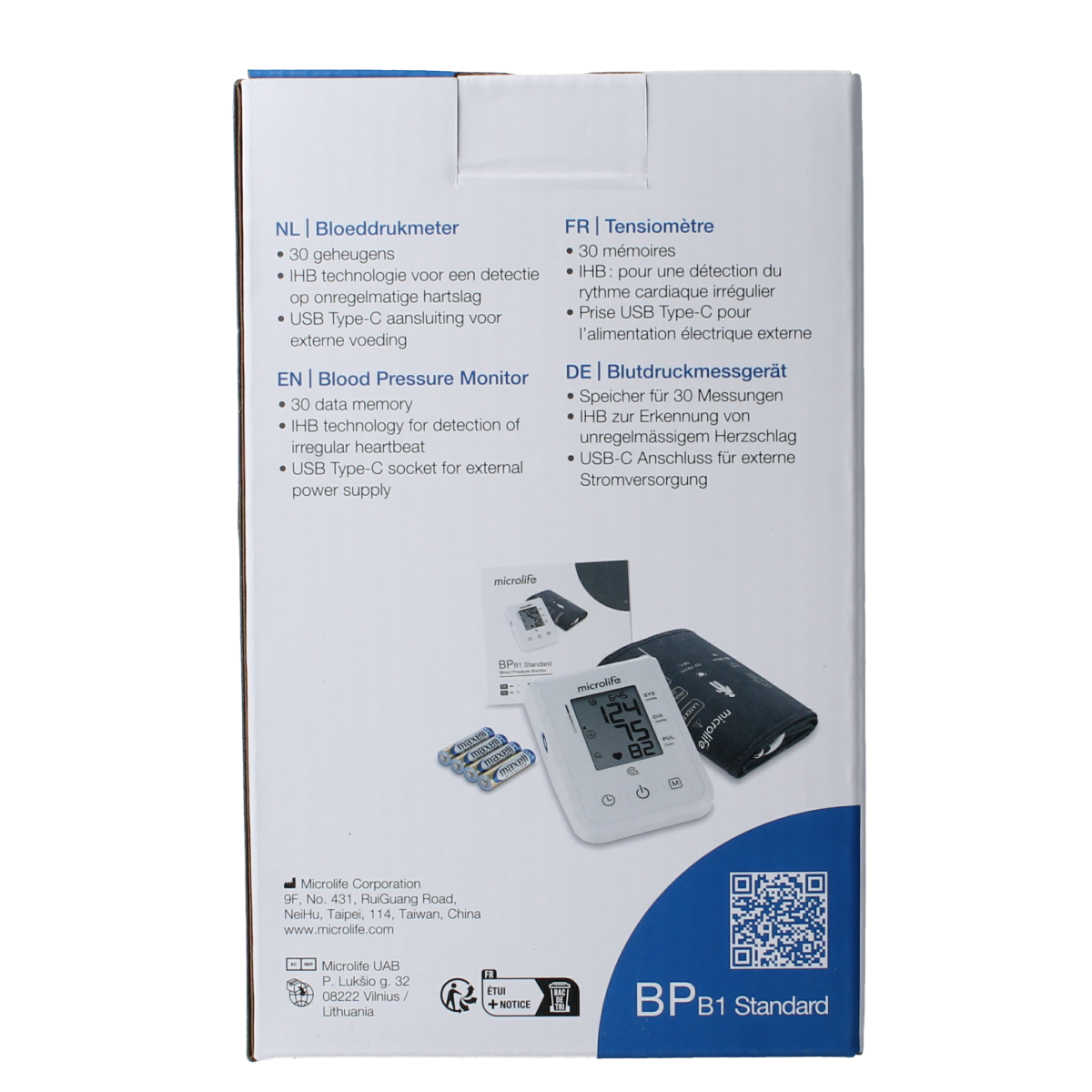 Microlife BPB1 Bloeddrukmeter standaard 1.00 Stuks