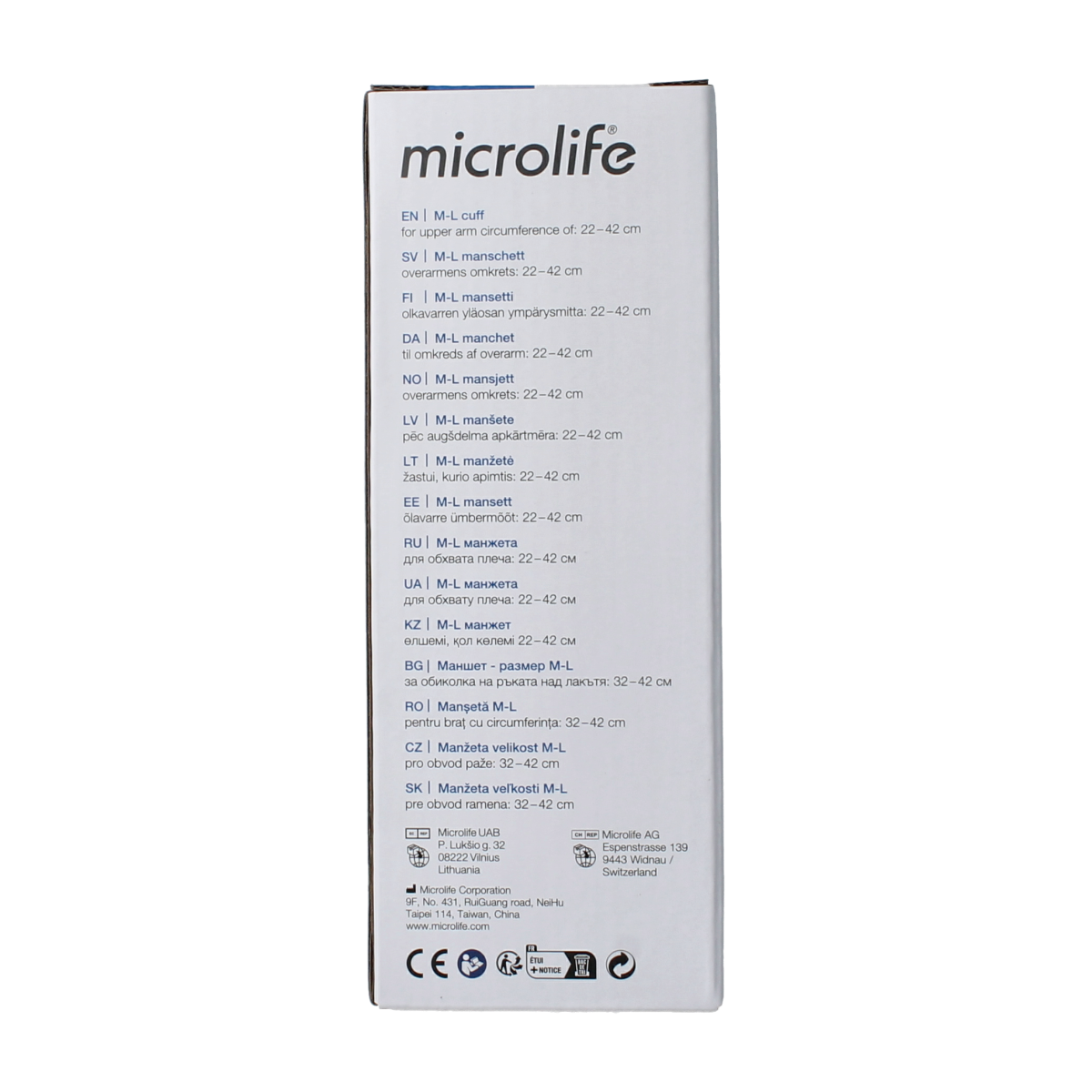 Microlife Manchet 4G soft maat M-L (22-42cm) 1.00 Stuks