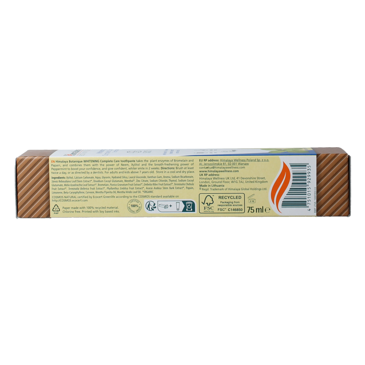 Himalaya Botanique tandpasta complete care whitening 75.00 Gram