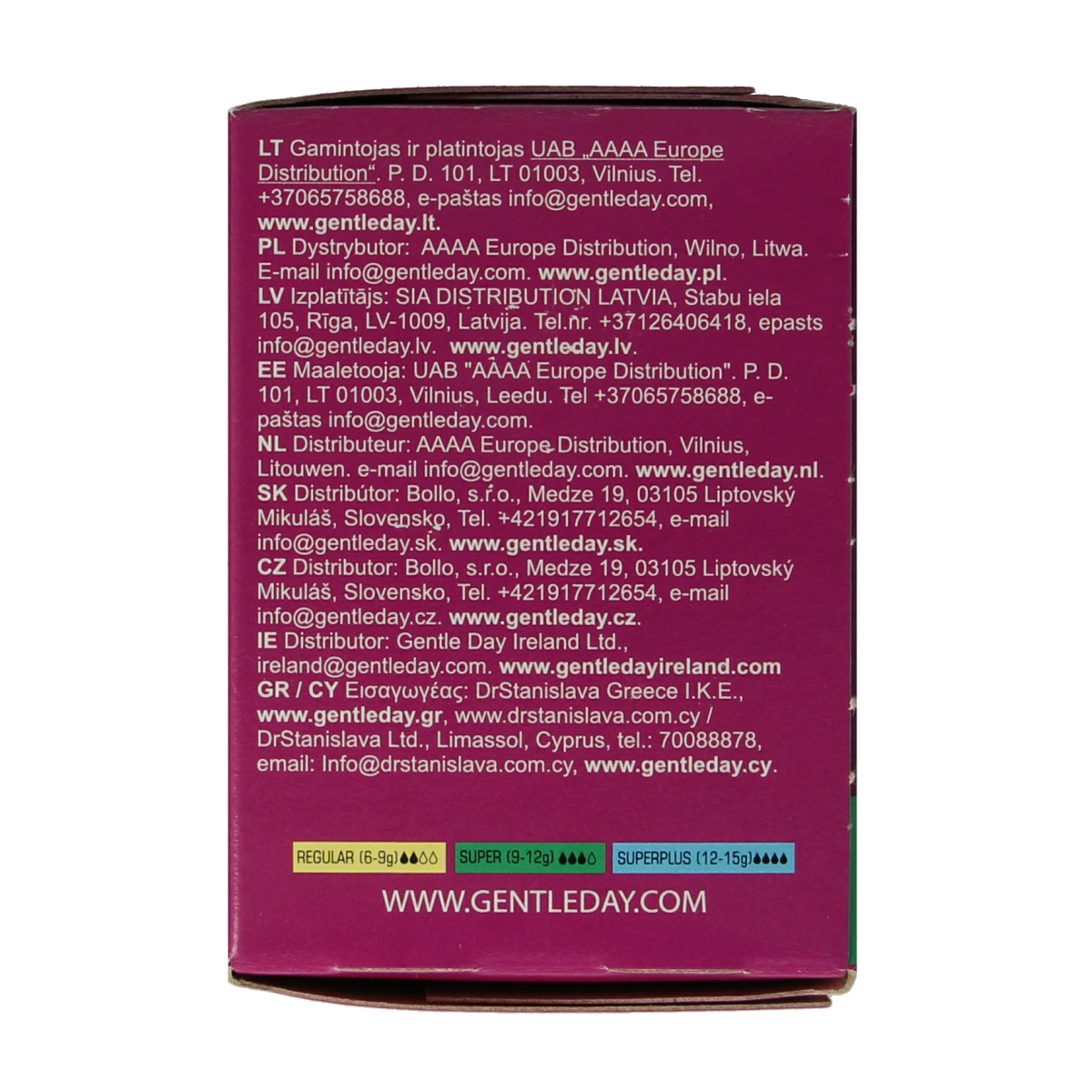 Gentle Day Tampon super 18.00 Stuks