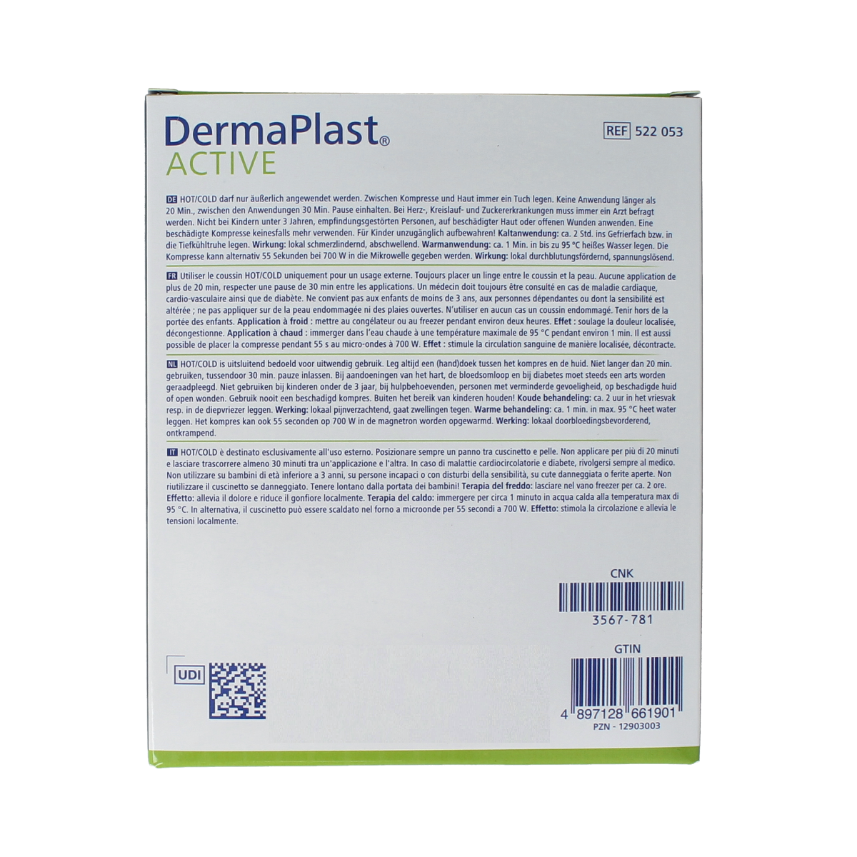 Dermaplast Active hot & cold 12 x 29cm 1.00 Stuks