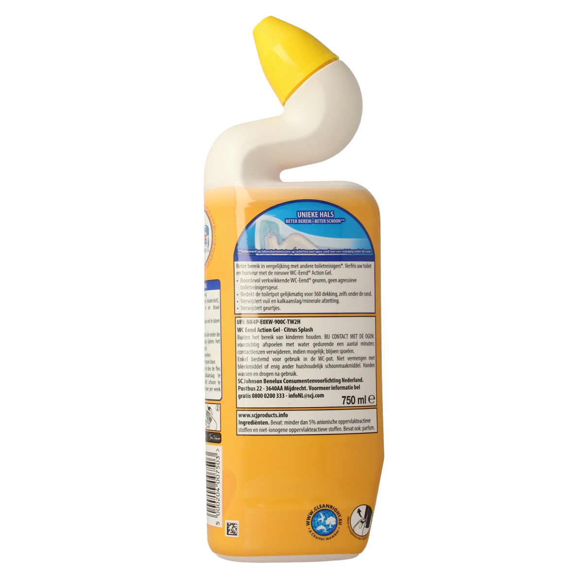WC Eend Toiletreiniger action gel citrus splash 750.00 Milliliter