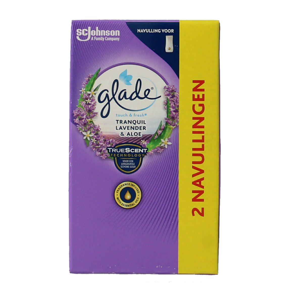Glade Touch & fresh navul duo lavendel / aloe 2.00 Stuks