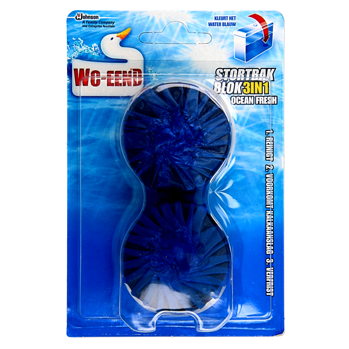 WC Eend Stortbakblok blauw duo 50.00 Gram