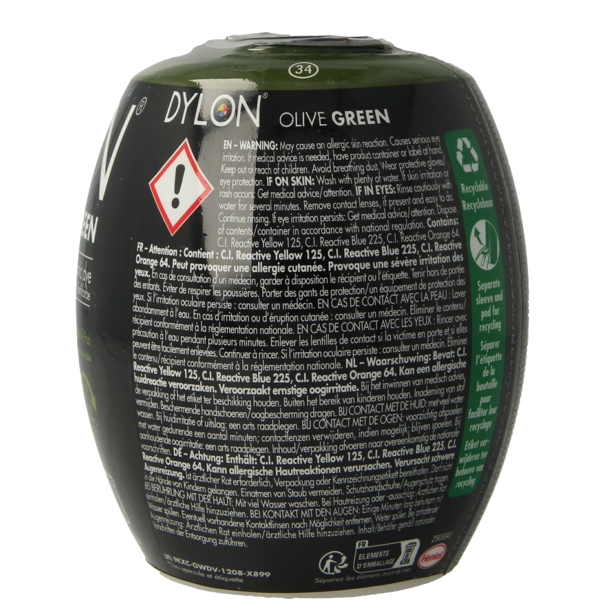 Dylon Pod olive green 350.00 Gram