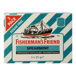 Fisherman's Friend Spearmint suikervrij 3-pack 25.00 Gram