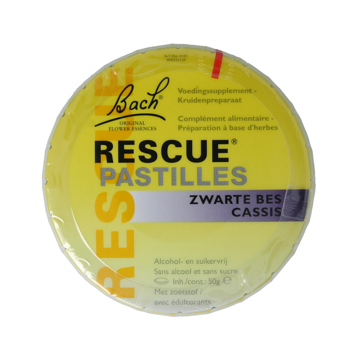 Bach Rescue Rescue pastilles zwarte bes 50.00 Gram