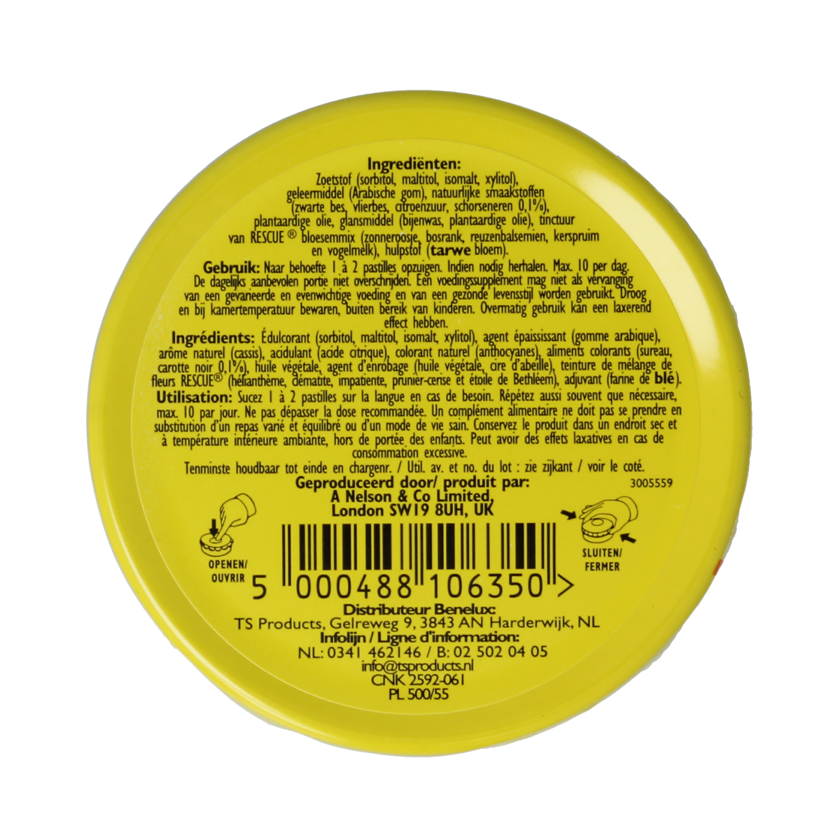 Bach Rescue Rescue pastilles zwarte bes 50.00 Gram
