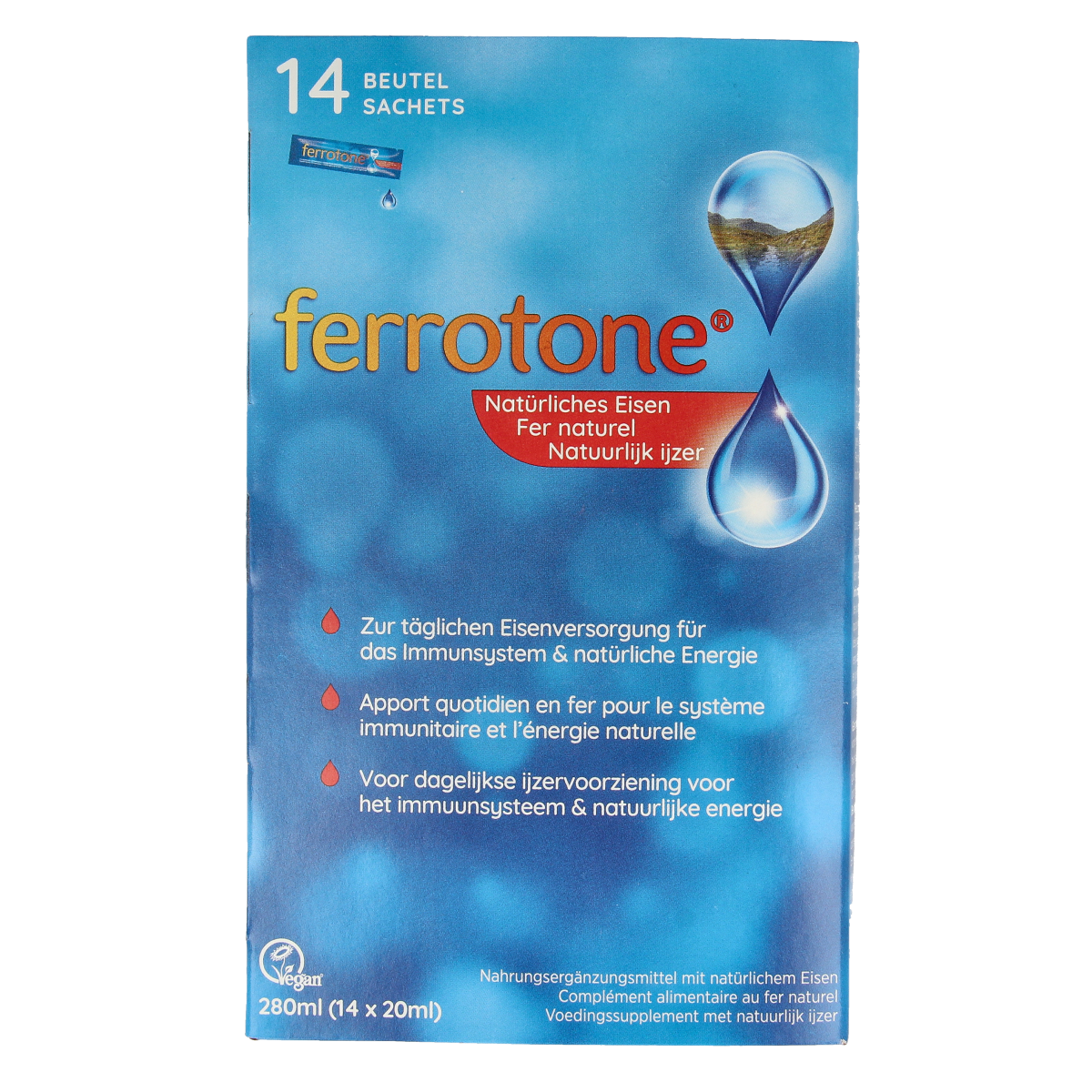 Ferrotone Natuurlijk ijzer 14 x 20ml  14.00 Stuks