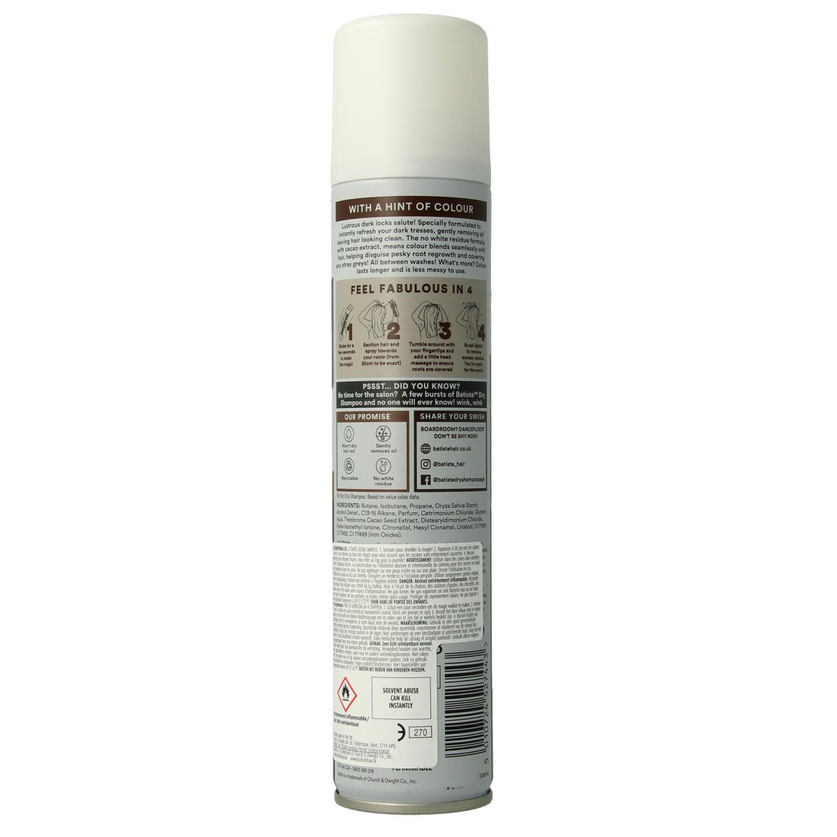Batiste Droogshampoo divine brunette 200.00 Milliliter