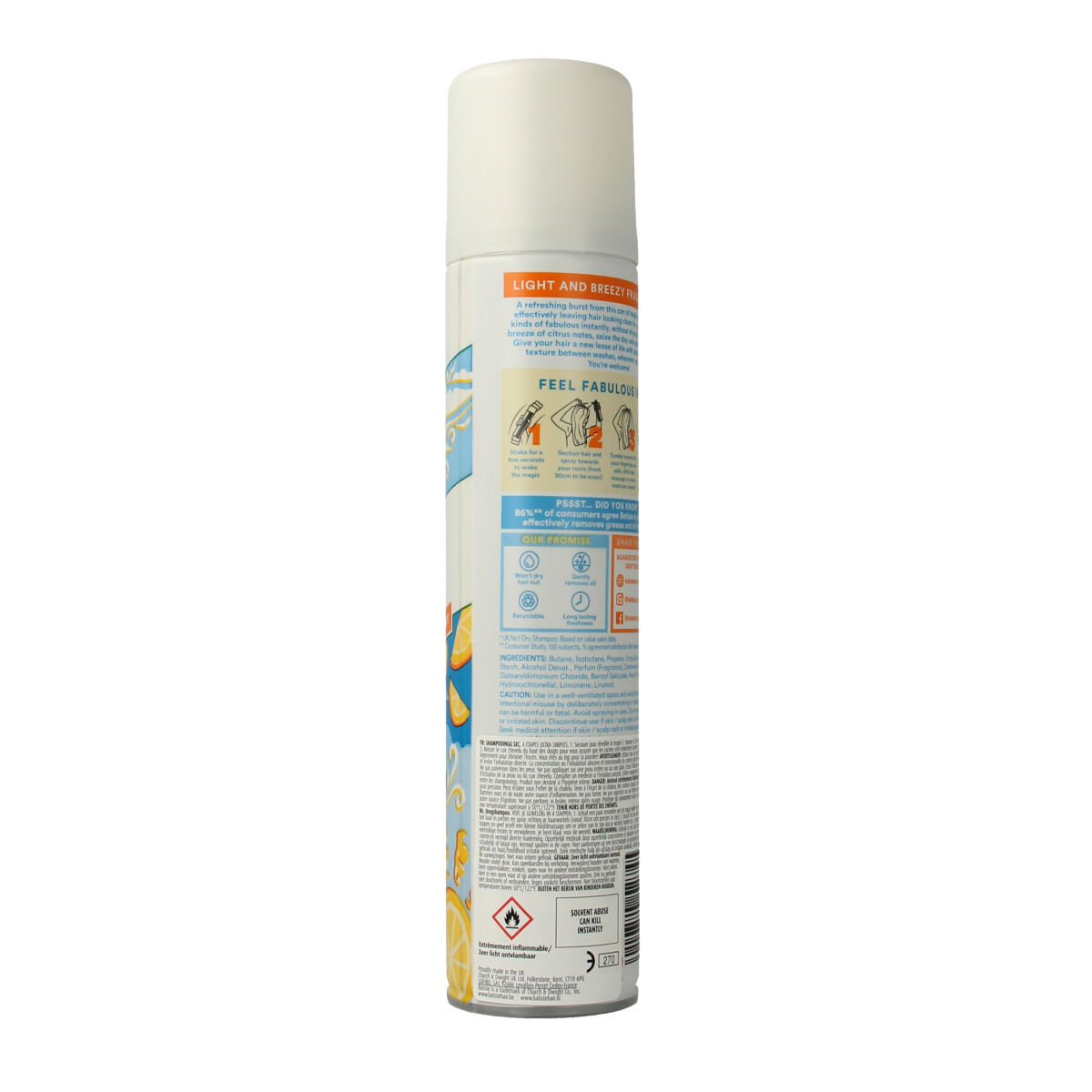 Batiste Droogshampoo fresh 200.00 Milliliter