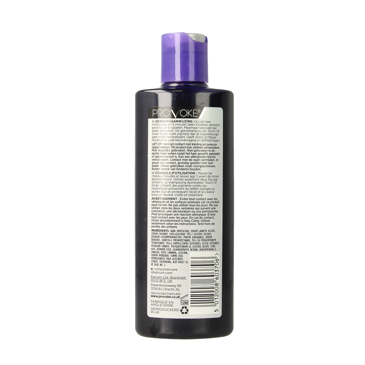 Provoke Shampoo touch of silver brightening  200.00 Milliliter