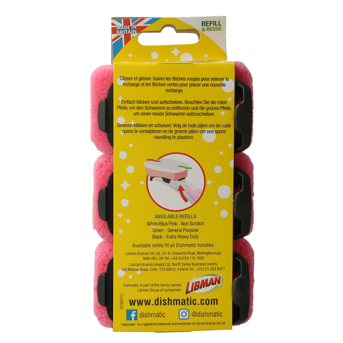 Dishmatic  Navulspons krasvrij  3.00 Stuks