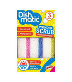 Dishmatic  Wonder scrub schuursponzen krasvrij 3-pack 1.00 Stuks