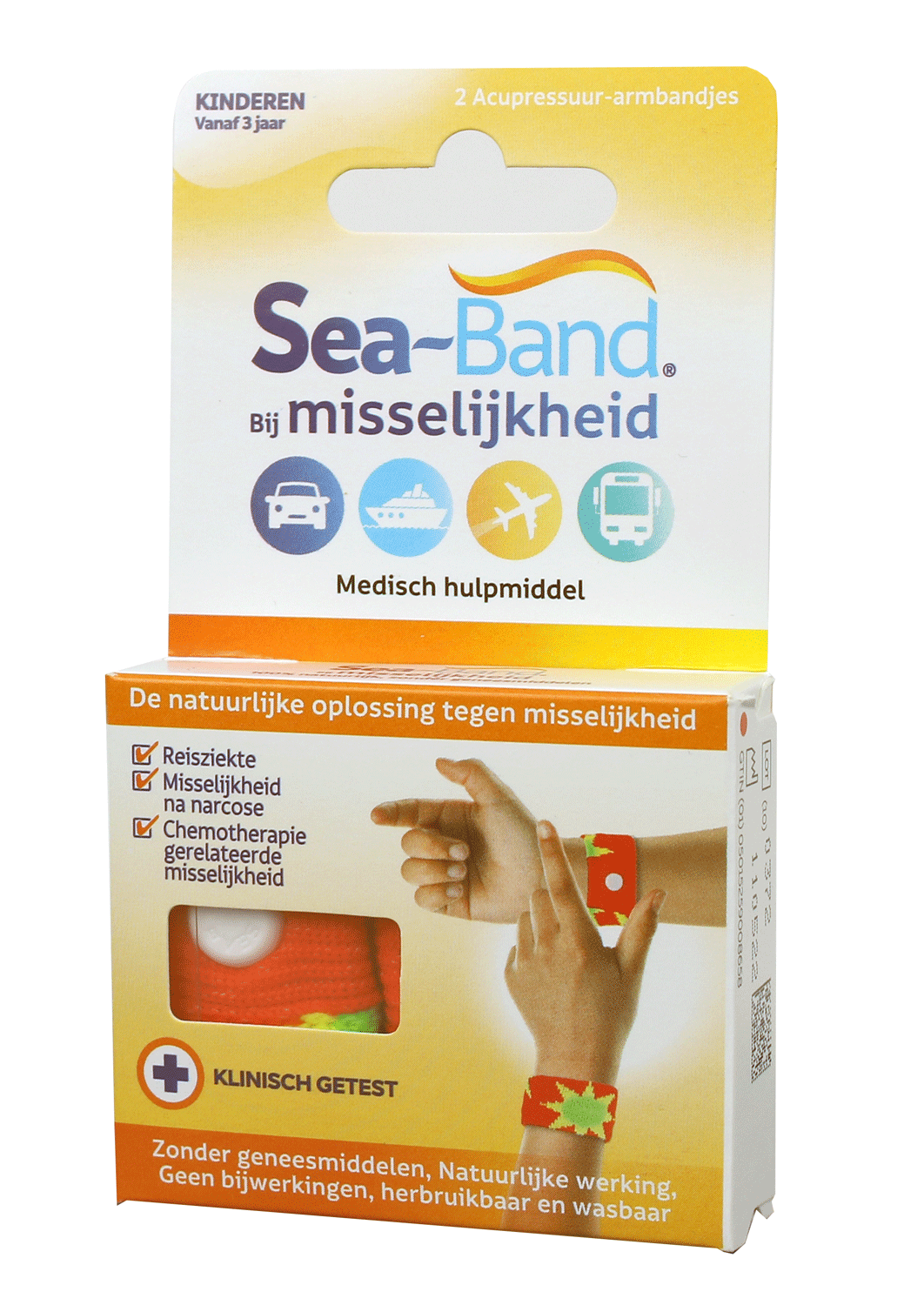 Sea Band Polsband kinderen oranje 1.00 Paar